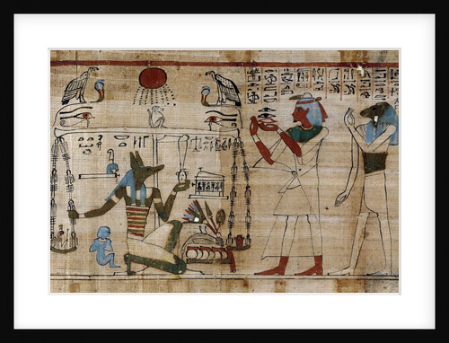 The Book of the Dead depicting the weighing of the soul by Anonymous
