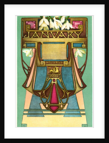 Art Nouveau January, Aquarius by Anonymous