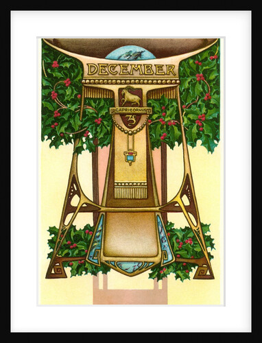 Art Nouveau December, Capricornus by Anonymous