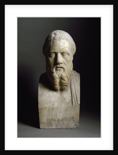 Bust of Herodotus, Marble sculpture by Anonymous