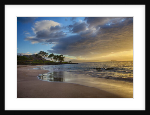 Sunset on Southern Maui Beach with Palm Trees by Anonymous