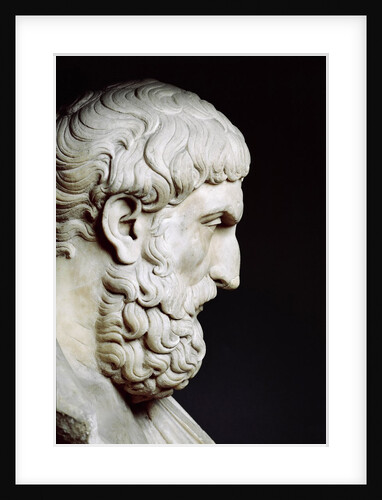 Bust sculpture of Epicurus by Anonymous