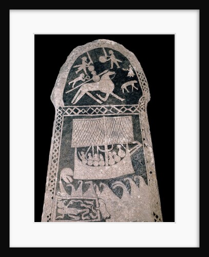 Runestone depicting a Viking longship by Anonymous