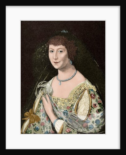 Lady Castlehaven. Engraving. Colored. by Anonymous
