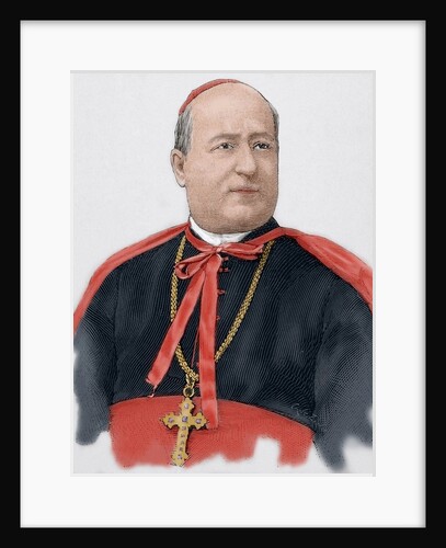 Domenico Maria Jacobini (1837-1900). Engraving. Colored. by Anonymous