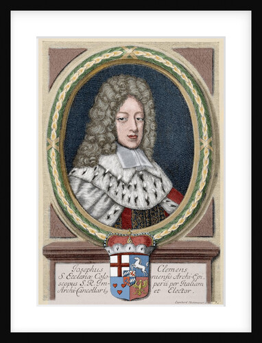 Joseph Clemens of Bavaria (1671-1723). Engraving. Colored. by Anonymous