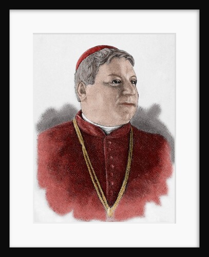 Luigi Jacobini (1832-1887). Engraving. Colored. by Anonymous