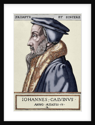 John Calvin (1509-1564). French theologian and pastor during the Protestant Reformation. by Anonymous