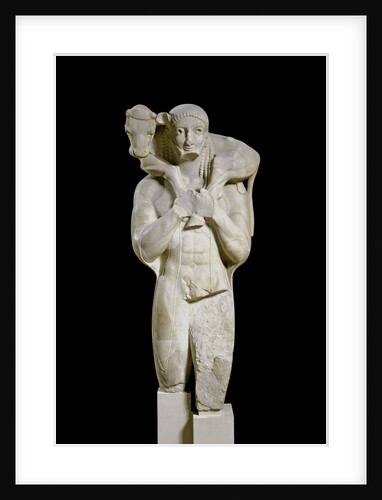 Ancient Greek sculpture of the Moscophoros or the Calf-bearer by Anonymous