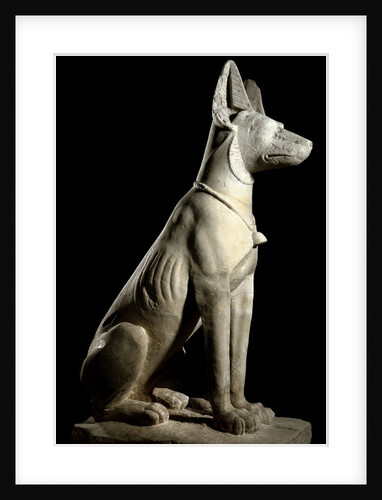 Ancient Egyptian sculpture of Anubis by Anonymous