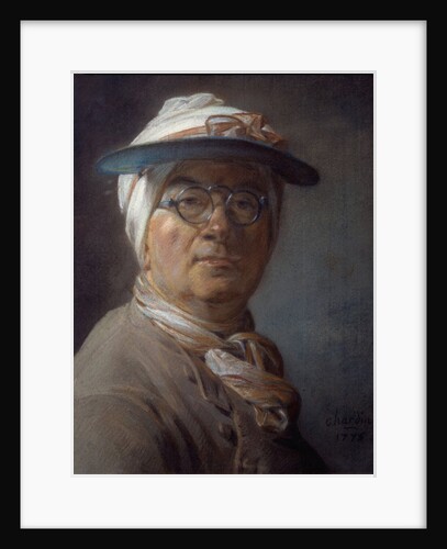 Self-Portrait with a Visor by Jean-Baptiste-Siméon Chardin