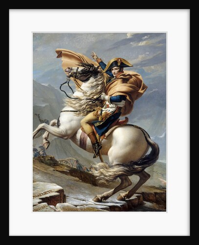Napoleon Bonaparte, First Consul, Crossing the Alps at Great St. Bernard Pass by Jacques-Louis David