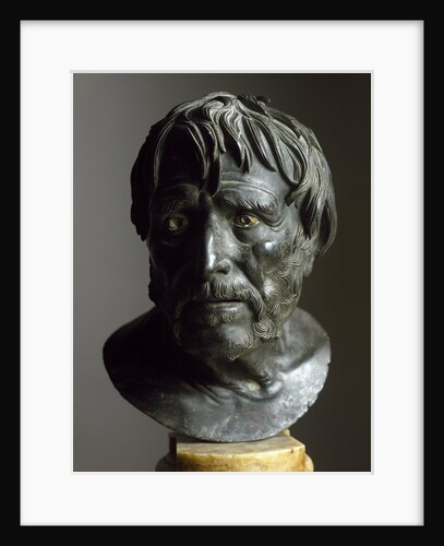 Roman bronze sculpture bust of Seneca by Anonymous