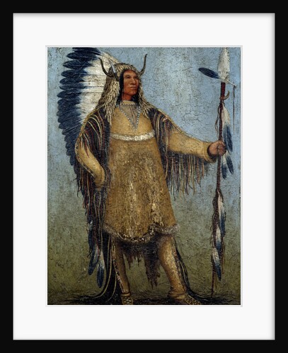 Full length portrait of a Native American chief by school of George Catlin by Anonymous