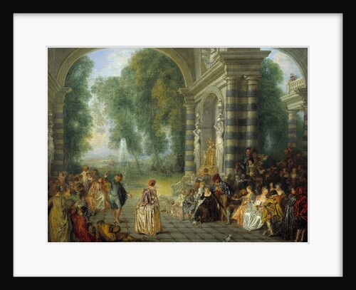 Pleasures of the Ball by Jean Antoine Watteau