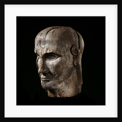Etruscan sculpture of virile head by Anonymous
