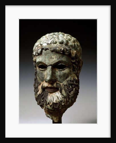 Ancient Greek head of a bearded man by Anonymous