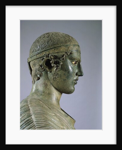 Detail of the Charioteer of Delphi, also known as Heniokhos by Anonymous