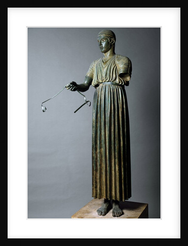 The Charioteer of Delphi, also known as Heniokhos by Anonymous