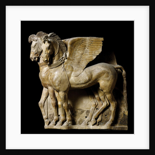 Etruscan sculpture of winged horses of Tarquinia by Anonymous