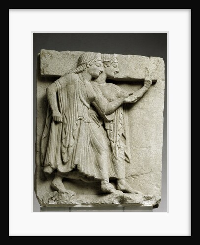 Ancient Greek metope with chorus of young girls by Anonymous