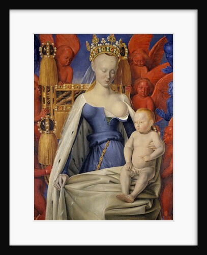 Virgin and Child Surrounded by Cherubim and Seraphim by Jean Fouquet