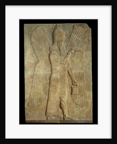Mesopotamian relief of blessing winged genius by Anonymous