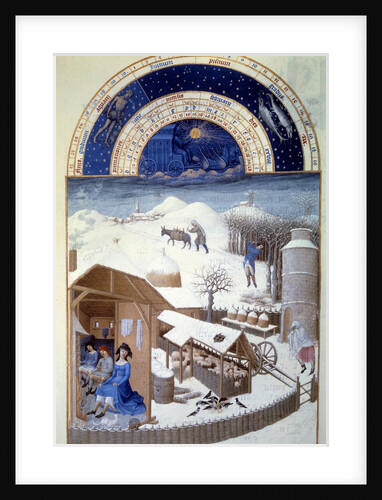 Tres Riches Heures du Duc de Berry: February by Anonymous