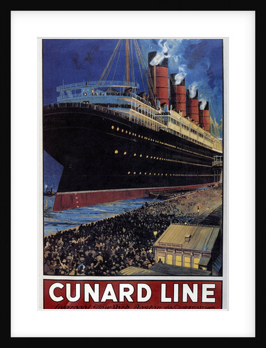 Poster for transatlantic crossings Cunard Line, 1908 by Anonymous