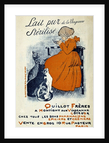 Poster for "Sterilized Pure milk of the Vingeanne" by Theophile-Alexandre Steinlen
