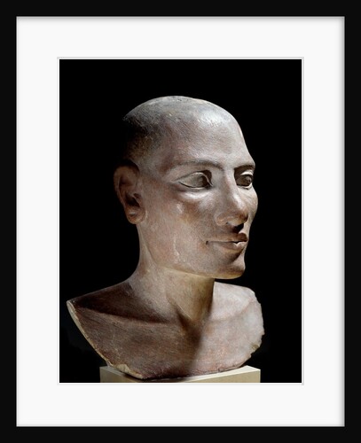 Ancient Egyptian sculpture head of a young male by Anonymous