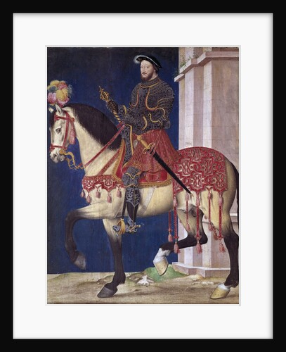 Equestrian portrait of Francis I of France, School of Jean Clouet by Anonymous