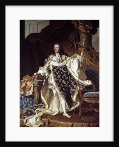 Portrait of Louis XV in coronation robes by Hyacinthe Rigaud
