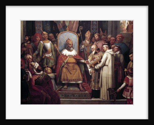 Charlemagne surrounded by his principal officers by Jules Laure