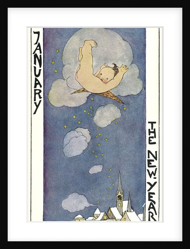 January, Cherub Falling out of Sky by Anonymous