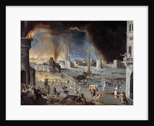 The fall of Trojan - Scene of the Trojan War by Jean Maublanc