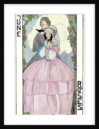 June Roses, Couple in Arbor by Anonymous