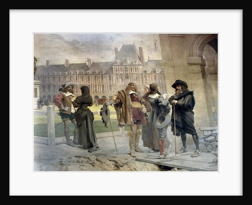 Pascal and Desargues share to Descartes their experiments by Francois Flameng