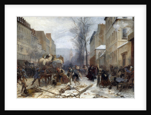 Bombing scene in Paris by the Prussian armies on January 1871 by Henri Felix Philippoteaux