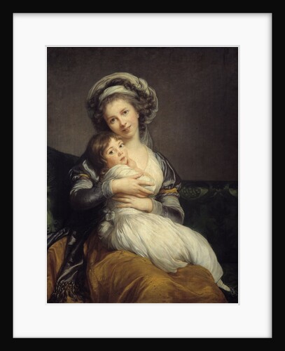 Self-Portrait in a Turban with Her Child by Elisabeth Louise Vigee-LeBrun