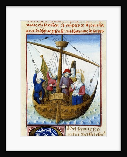 The queen Iseult releases Tristan and they board towards the kingdom of Logres by Anonymous