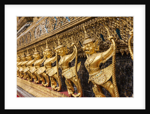 Grand Palace Complex, Wat Phra Kaew Temple (Temple of the Emerald Buddha), decorations with Garuda and Nagas statues by Anonymous