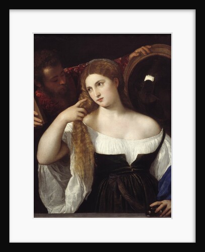 Portrait of a woman at a her toilet by Tiziano Vecellio