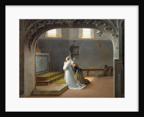 Gabrielle d'Arjuzon Prays for the Recovery of Her Mother by Marie Philippe Coupin de La Couperie
