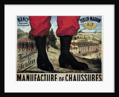 Poster for the manufacture of military shoes boots Ferlin-Maubon by Anonymous