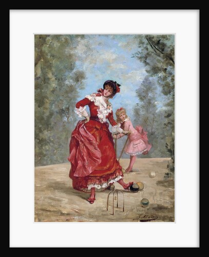 The game of Croquet by Georges Jules Victor Clairin