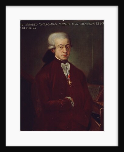 Portrait of Austrian composer Wolfgang Amadeus Mozart by Anonymous