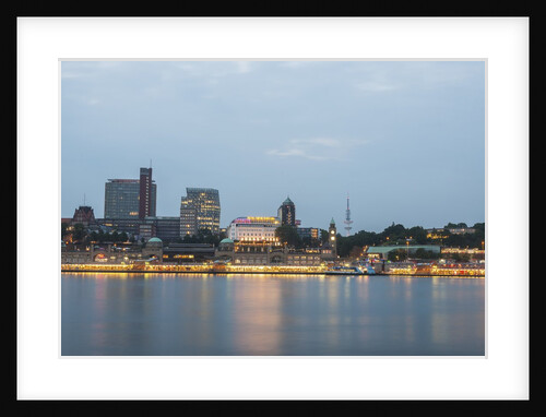 View of Elbe River and St. Pauli Landungsbrucken from Stage Theatre Hamburg by Anonymous