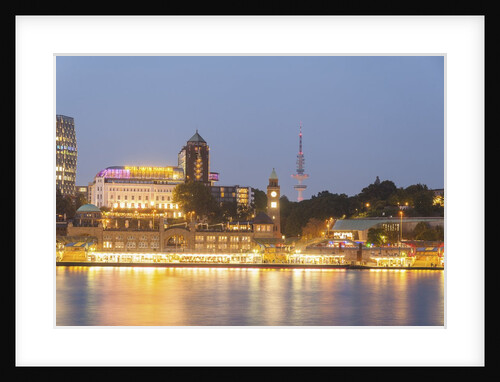 View of Elbe River and St. Pauli Landungsbrucken from Stage Theatre Hamburg by Anonymous