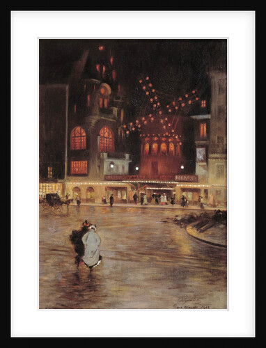 The Place Blanche, the Moulin Rouge, Effects at the Evening by Edouard Zawiski